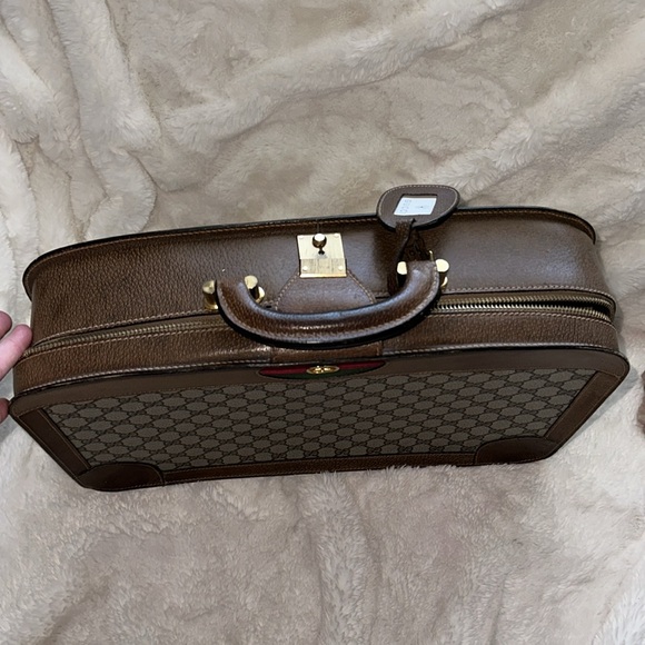 GUCCI Vintage Briefcase Dual Zipper clean interior Authentic web detail - Picture 3 of 12